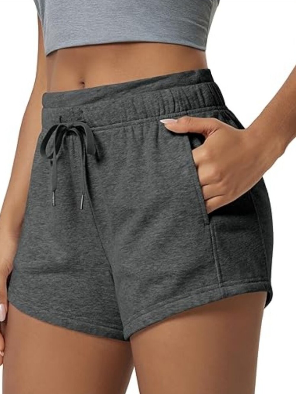 Athletic works shorts gray double XL/2XG 20 55% cotton 45% polyester str…